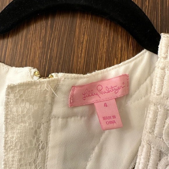 Lilly Pulitzer LITZIA DRESS Resort White Mocean Lace - Picture 8 of 9